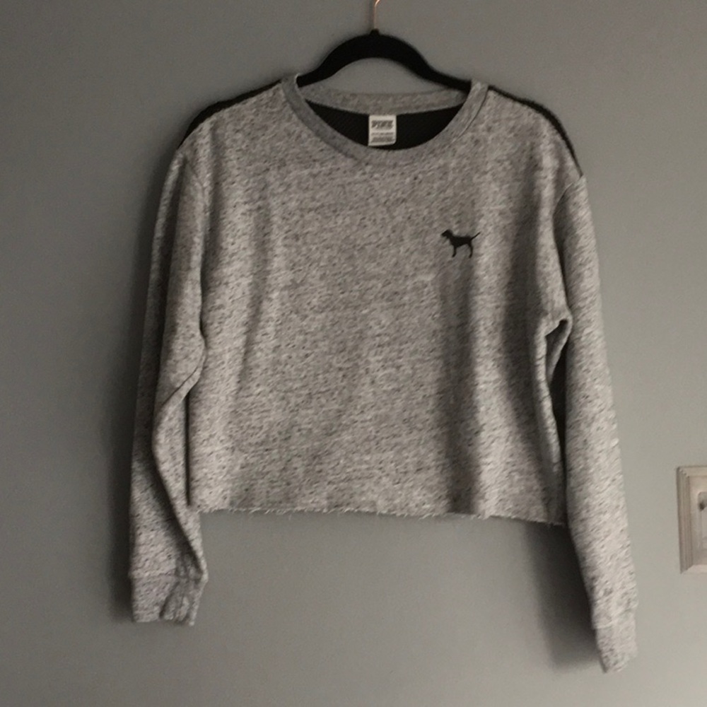 VS Pink Cut Sweatshirt Mesh Detail on Back XS